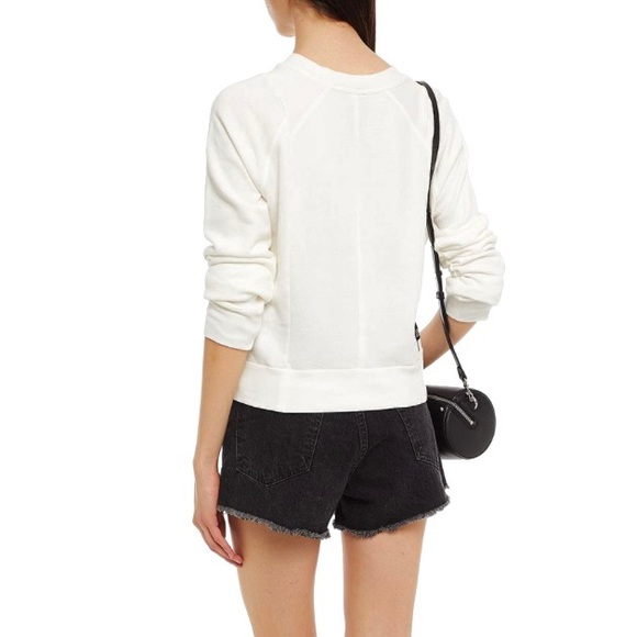 NEW BEN TAVERNITI UNRAVEL PROJECT WHITE TERRY LACE-UP SWEATSHIRT - Picture 5 of 9